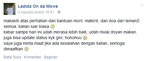 Status Terakhir Ladida