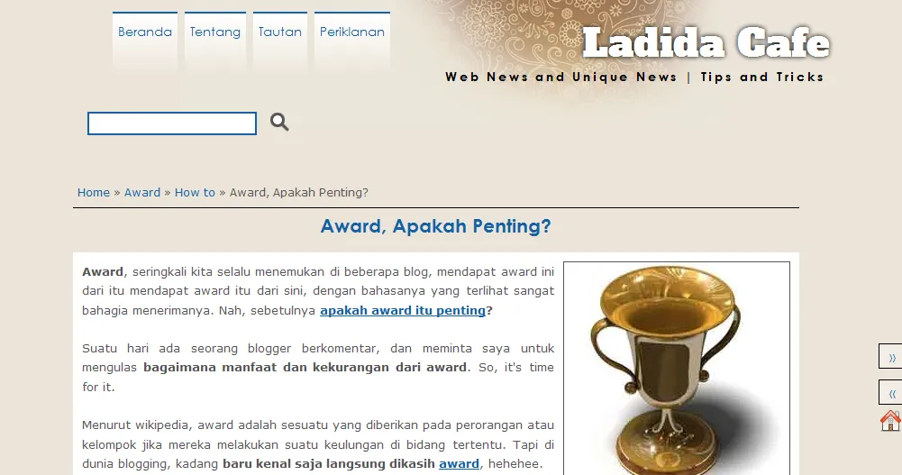 Award, Apakah Penting?