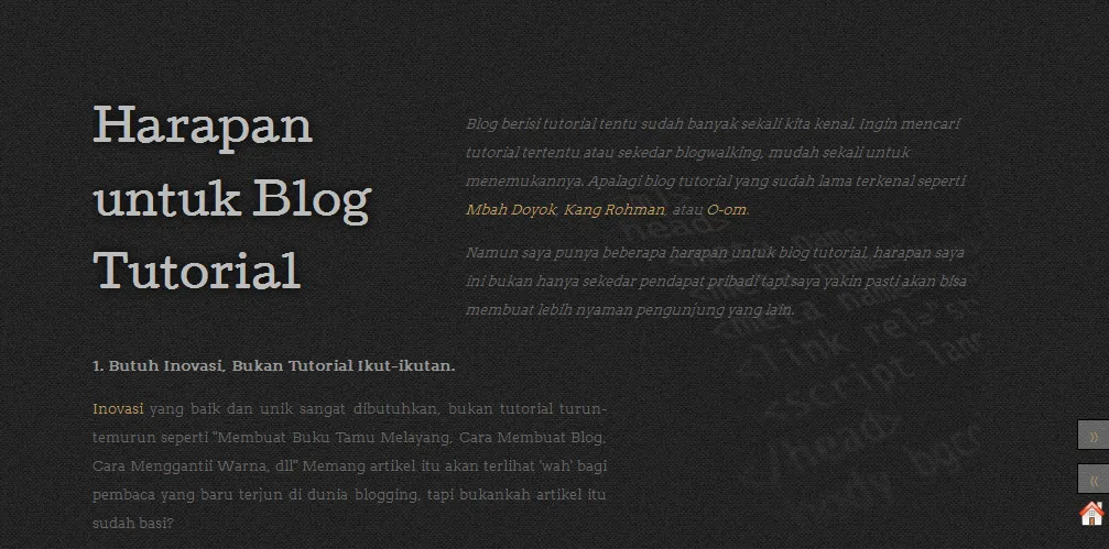 Harapan Ladida untuk Blog Tutorial
