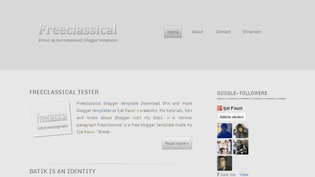 Freeclassical Blogger Template Featured Image
