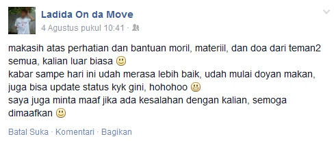 Status Terakhir Ladida