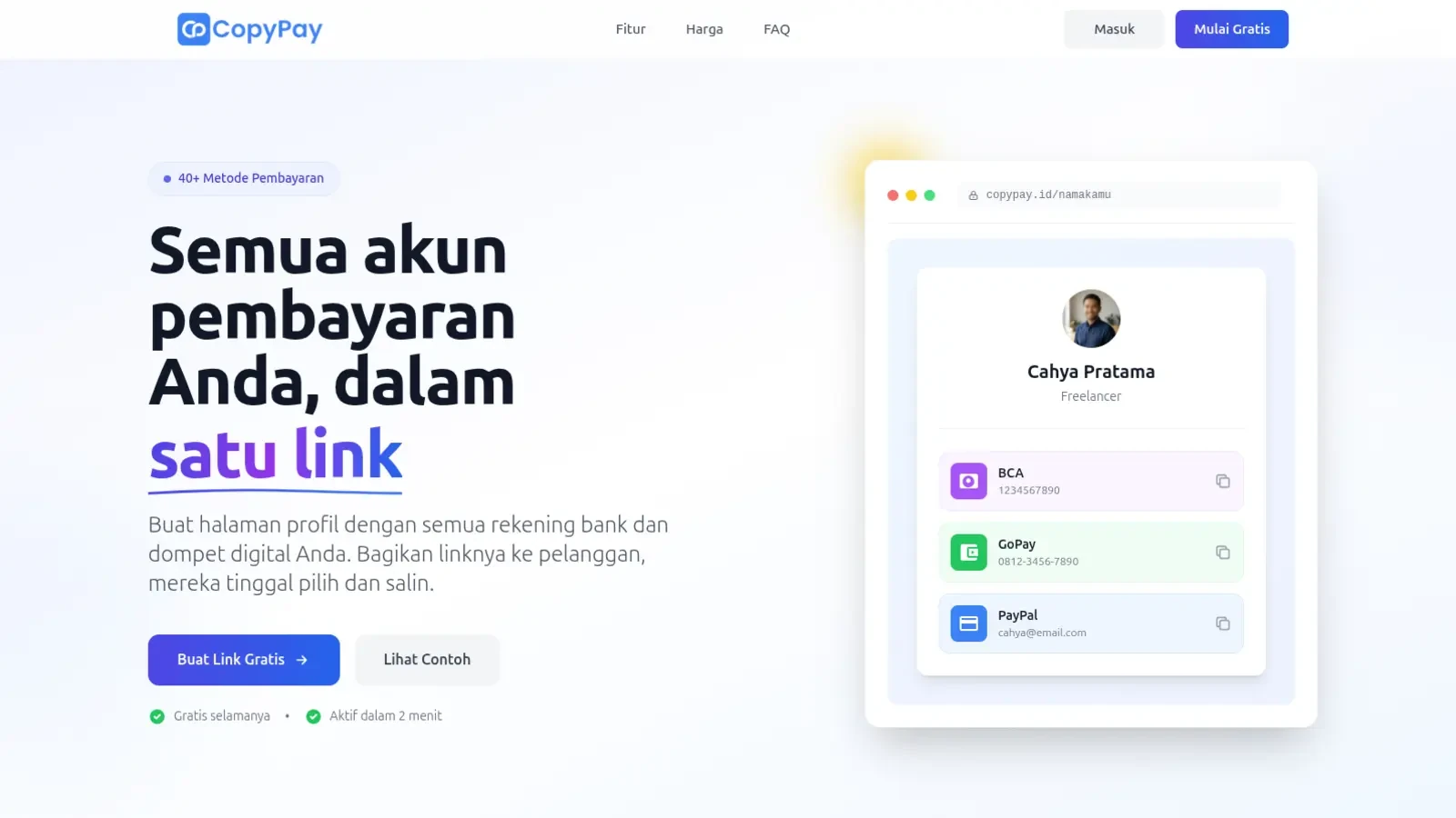 CopyPay payment-link landing page