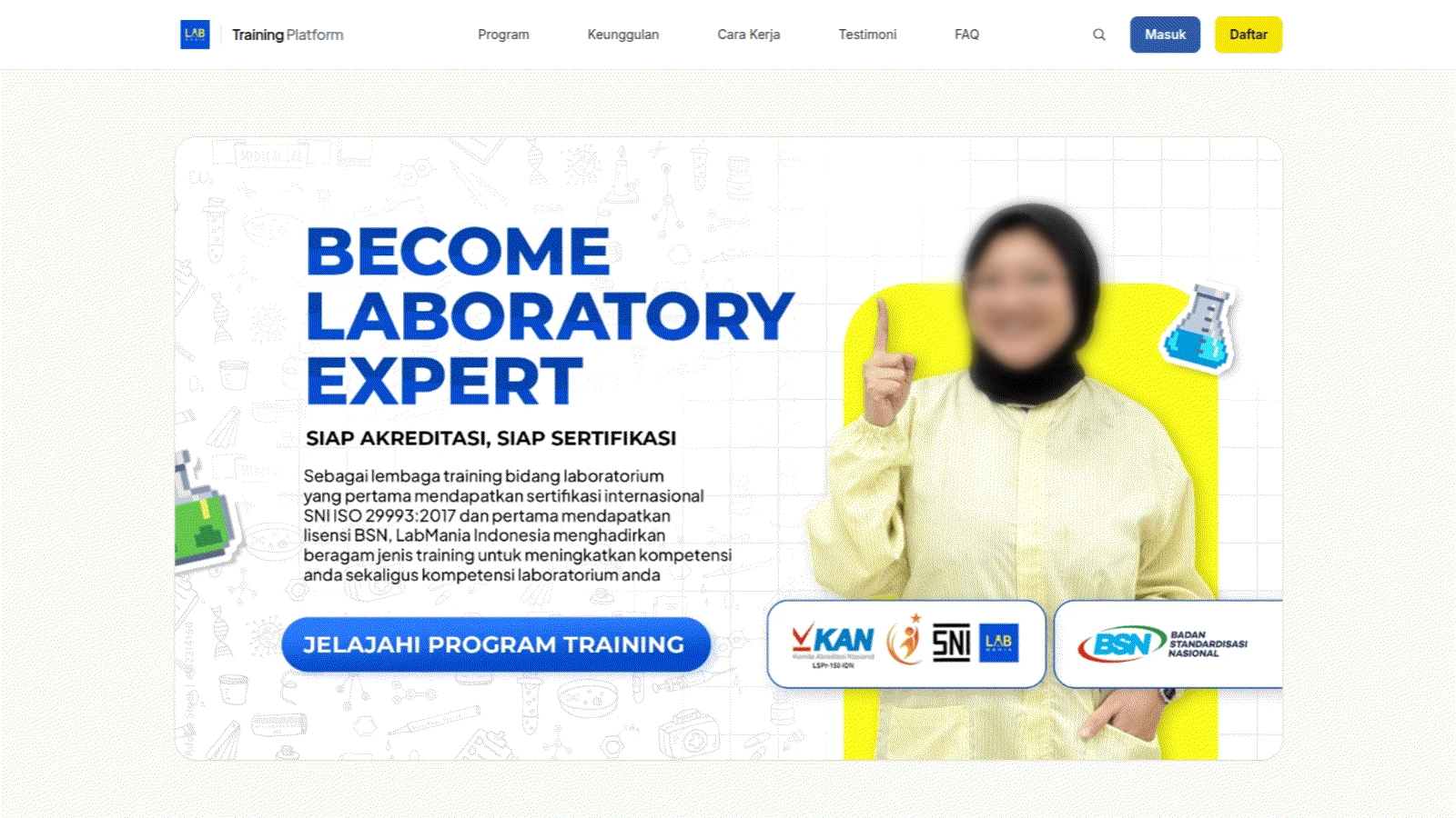 LabMania Training Platform homepage